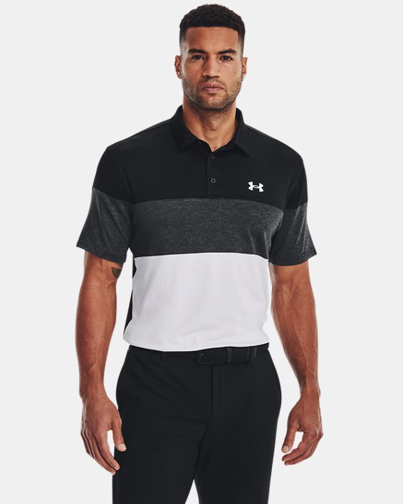 Men's UA Playoff 2.0 Blocked Polo in Black image number 0